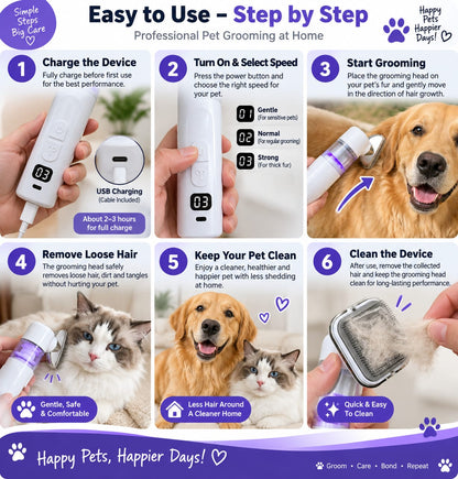 Two-in-one Electric Pet Hair Removal Knot Untying Comb